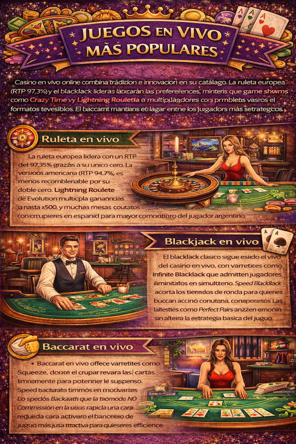 Juegos en vivo más populares